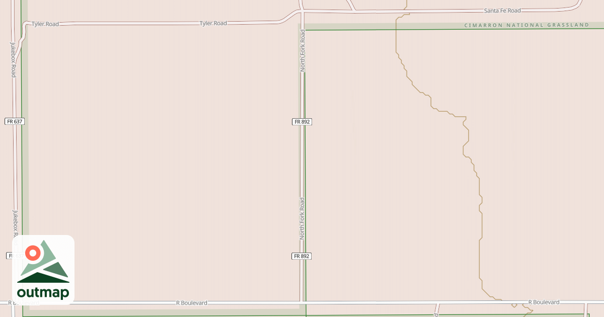 Map of NORTH FORK