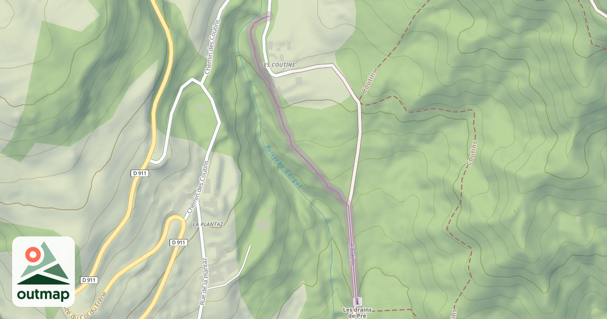 Map of Coutins