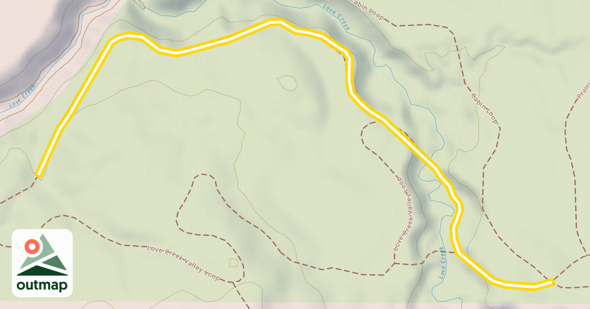 Map of Love Creek Valley Loop