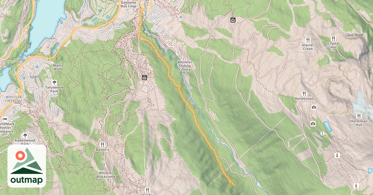 Map of Singing Pass Trail
