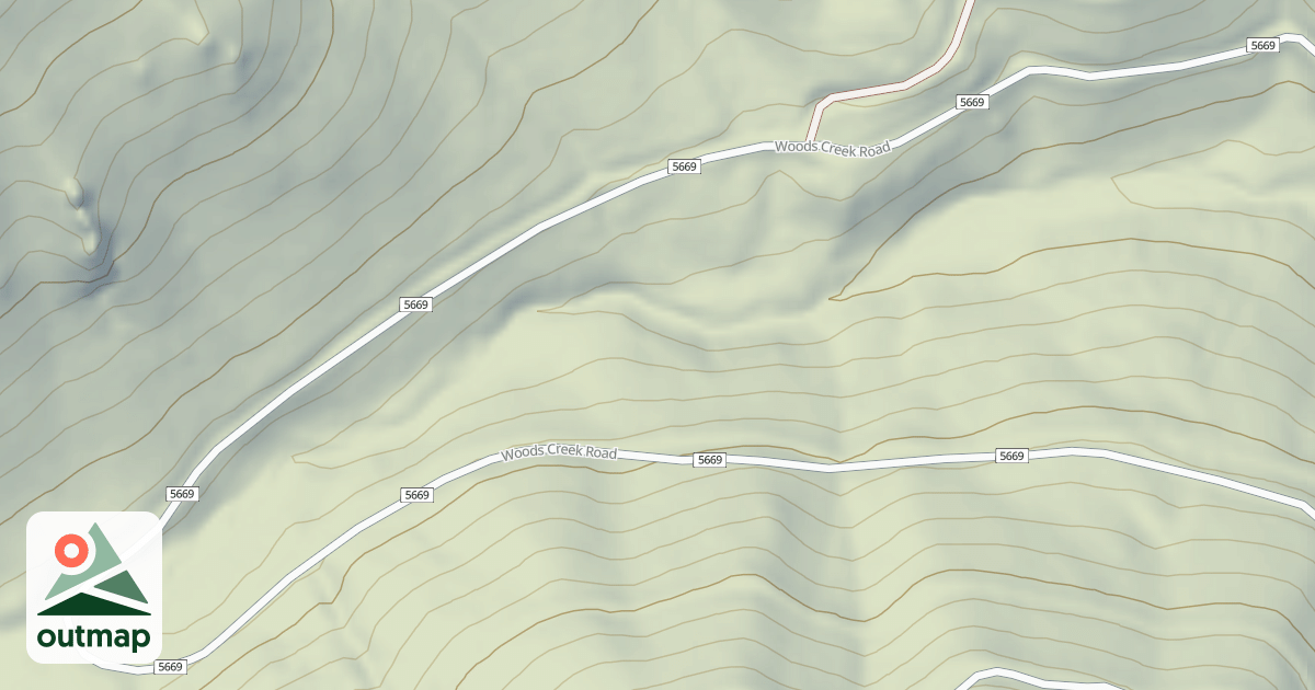 Map of (FDR) WOODS CREEK