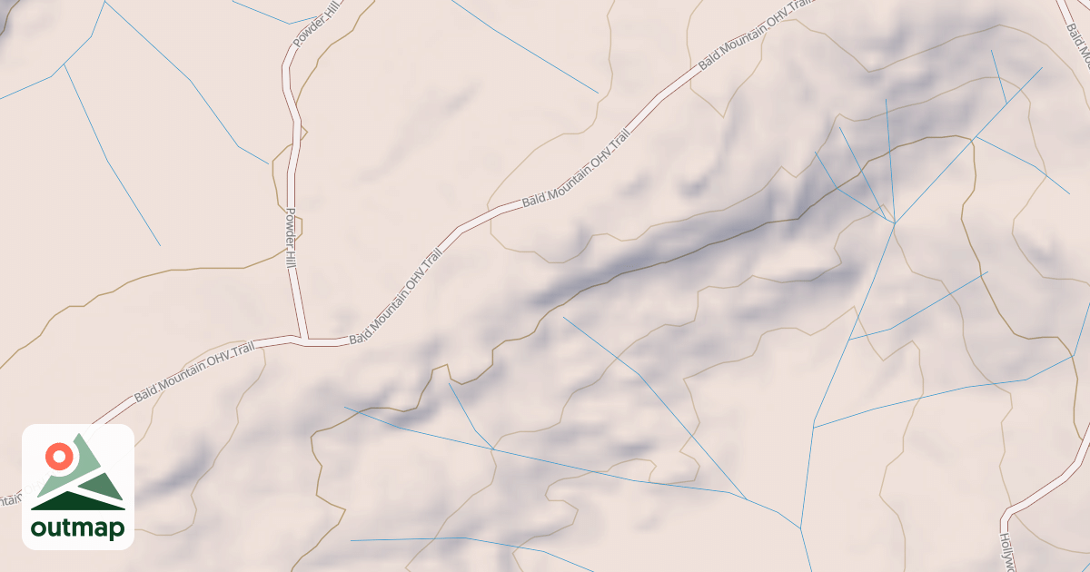 Map of BALD MOUNTAIN T15