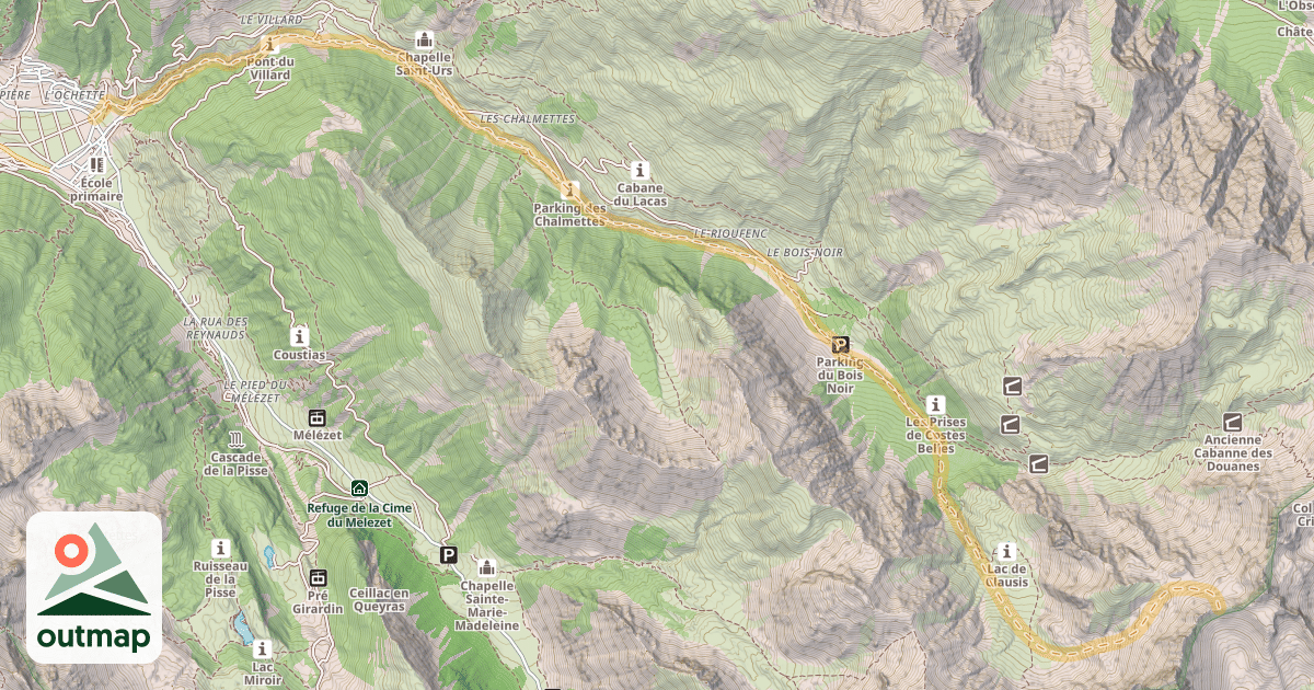Map of Col des Ugousses — Ceillac