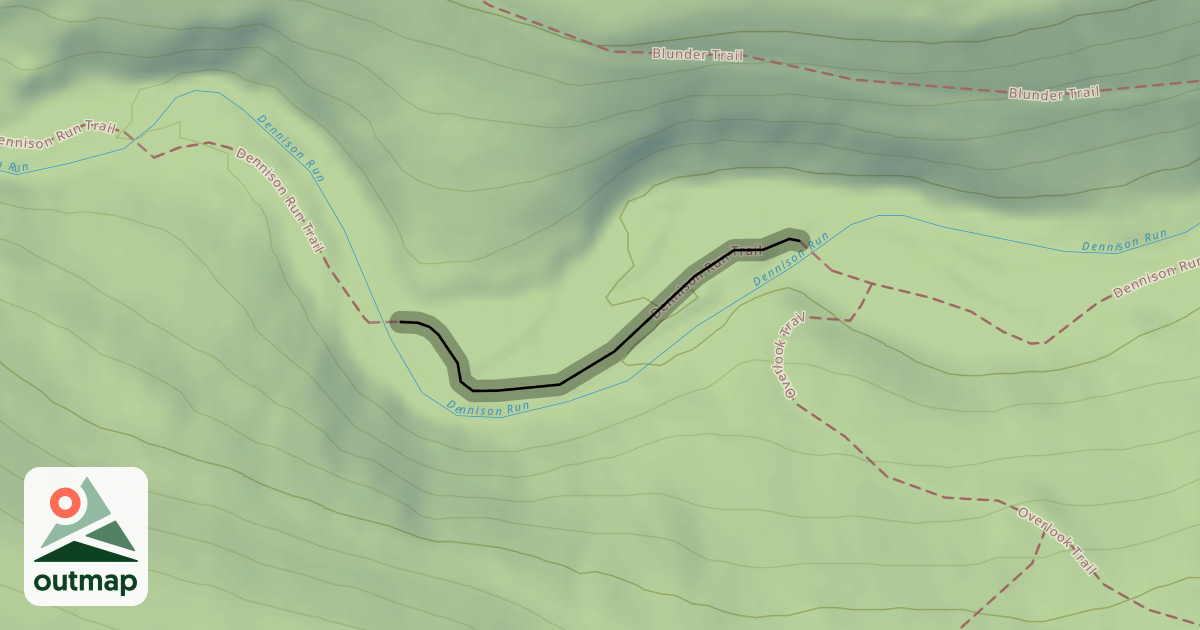 Map of Dennison Run Trail