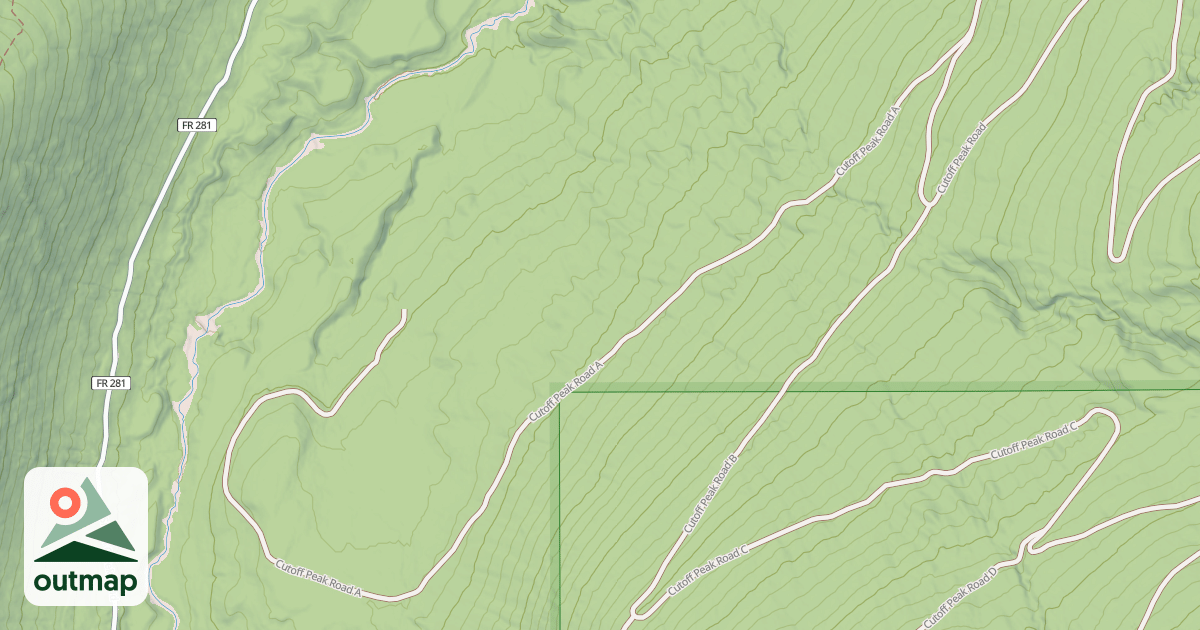 Map of CUTOFF PEAK A
