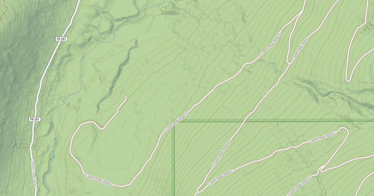 Map preview of CUTOFF PEAK A