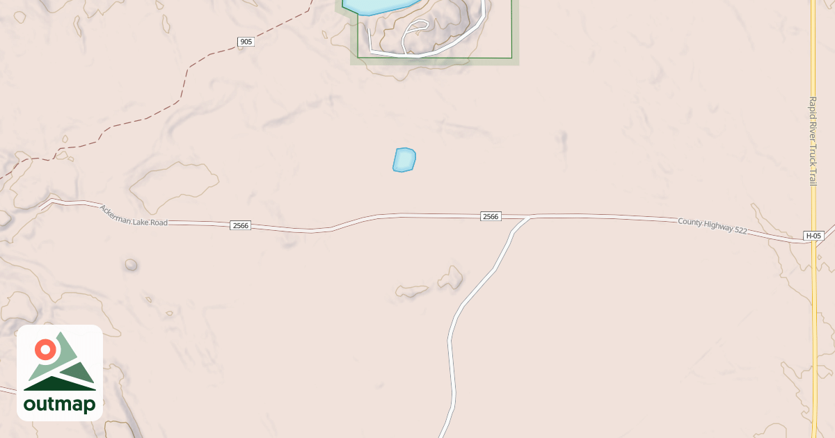 Map of ACKERMAN LAKE