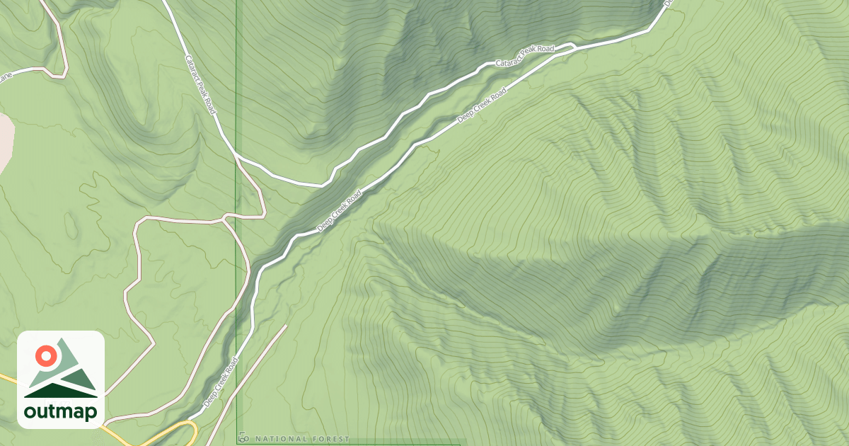 Map of DEEP CREEK (T. FALLS)