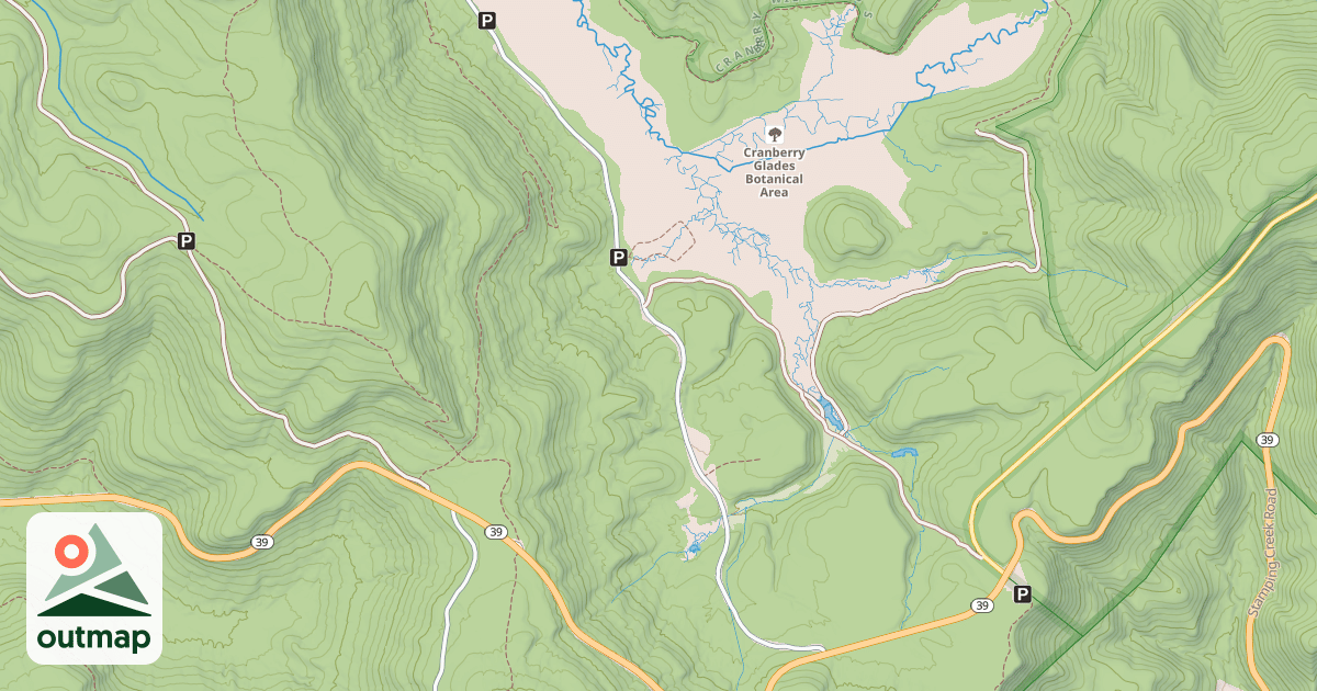 Map of S. FK CRANBERRY