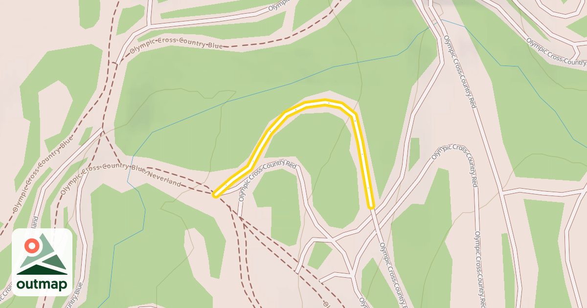 Map of Olympic Cross-Country Blue