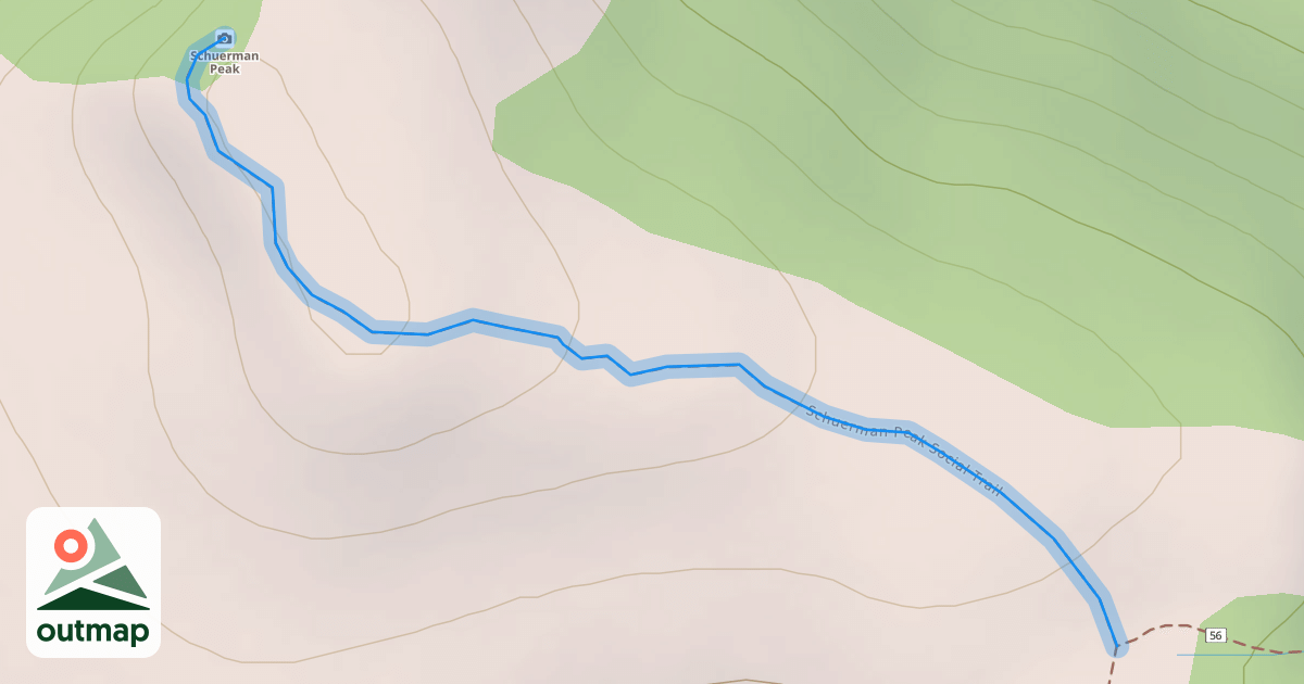Map of Schuerman Peak Social Trail
