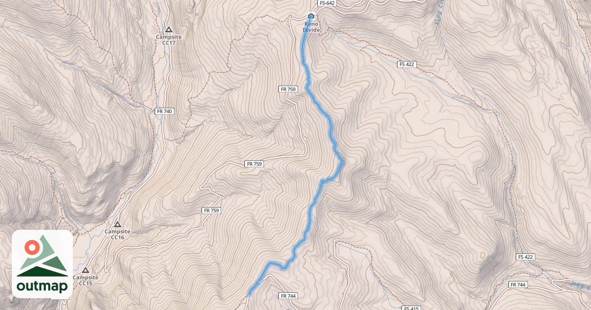 Map of Flag Divide Road