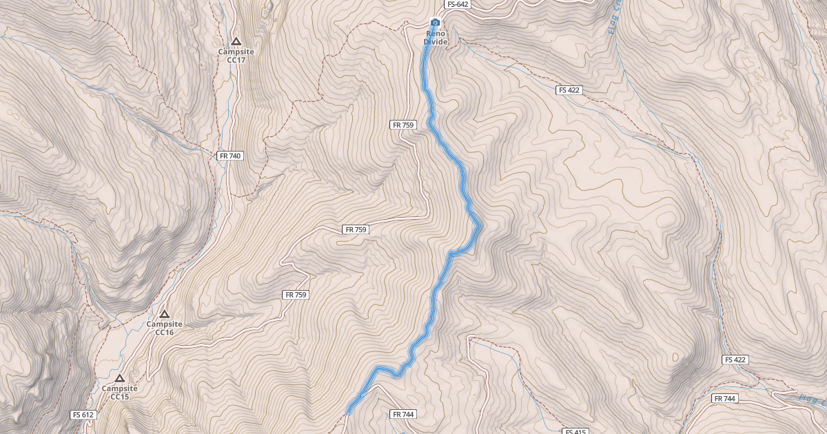 Map preview of Flag Divide Road