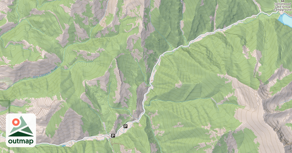 Map of COTTONWOOD LAKE