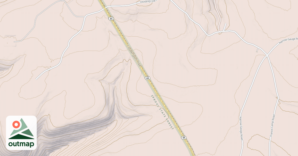 Map of Coudy Pike Snowmobile Trails