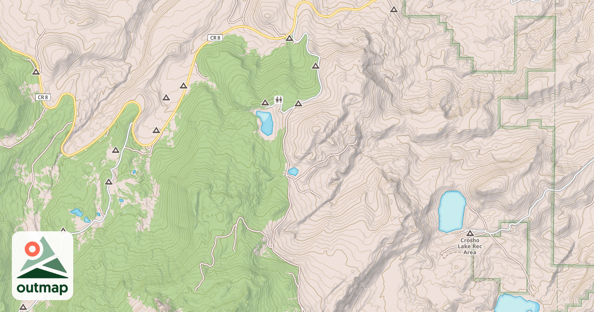 Map of LITTLE FLAT TOPS