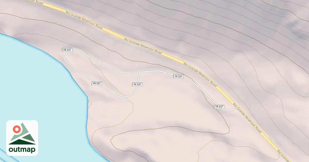 Map of RIO GRANDE RESERVOIR BOAT RAMP