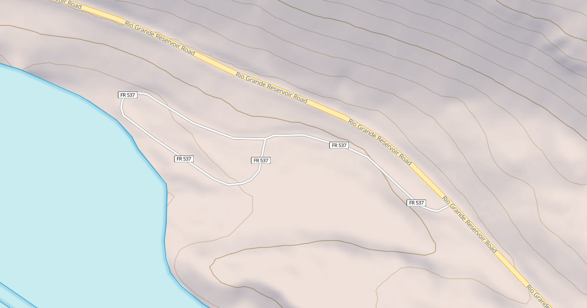 Map preview of RIO GRANDE RESERVOIR BOAT RAMP