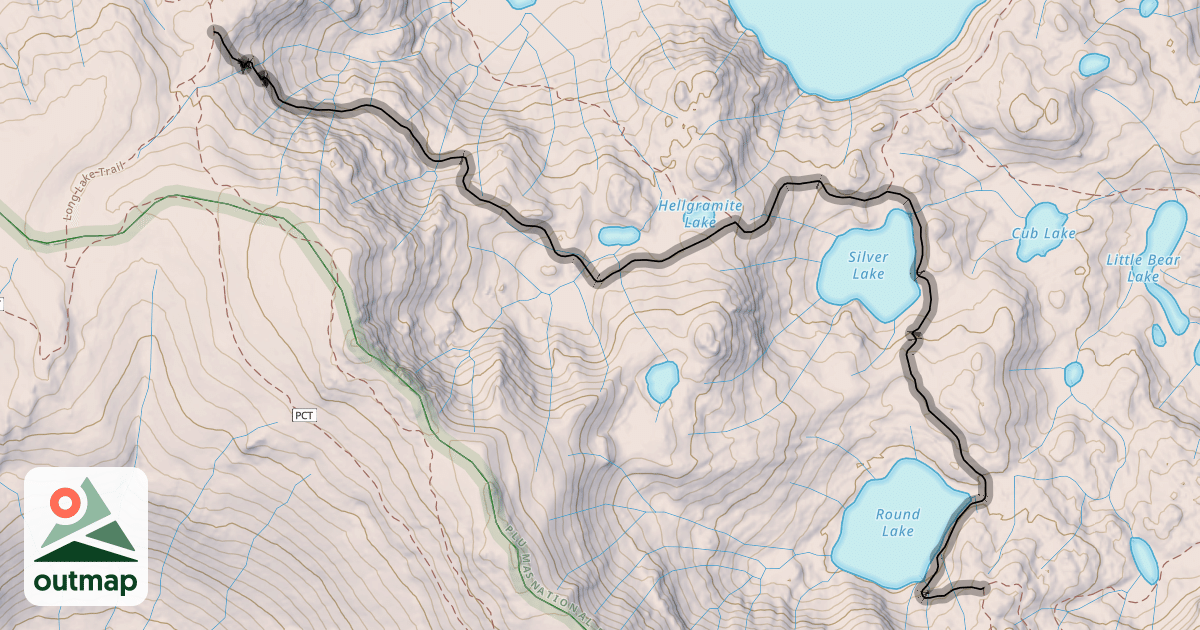 Map of Silver Lake Trail