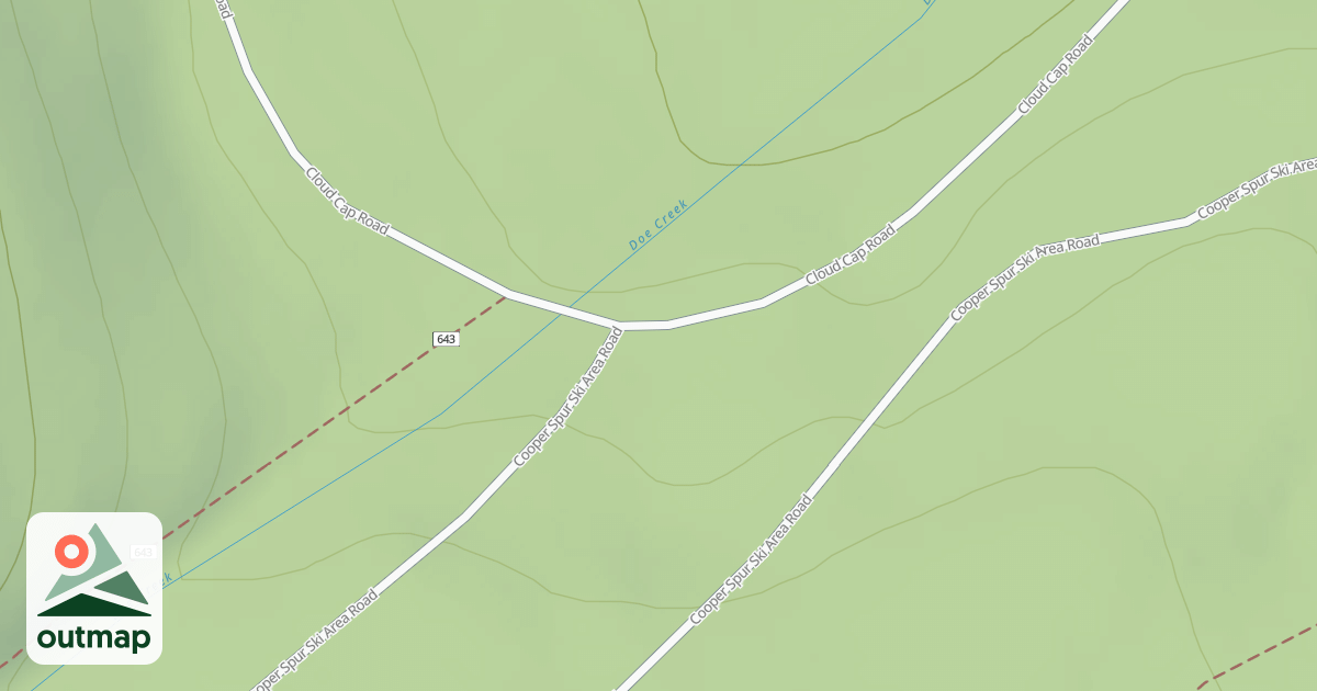 Map of CLOUD CAP ROAD