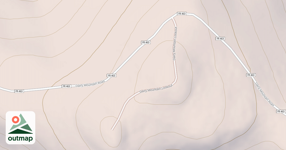 Map of DAIRY MOUNTAIN LOOKOUT