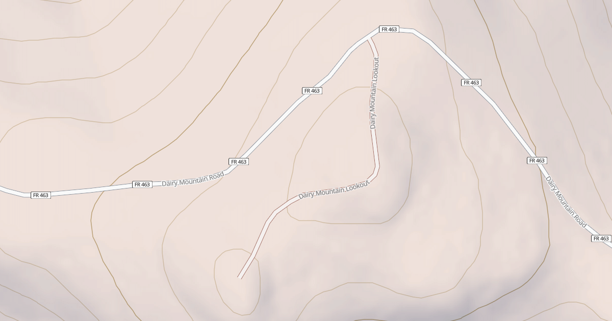 Map preview of DAIRY MOUNTAIN LOOKOUT