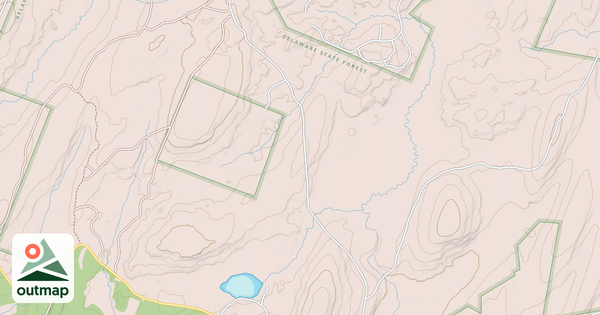 Map of Edgemere-Pecks Pond - Snowmobile Trails