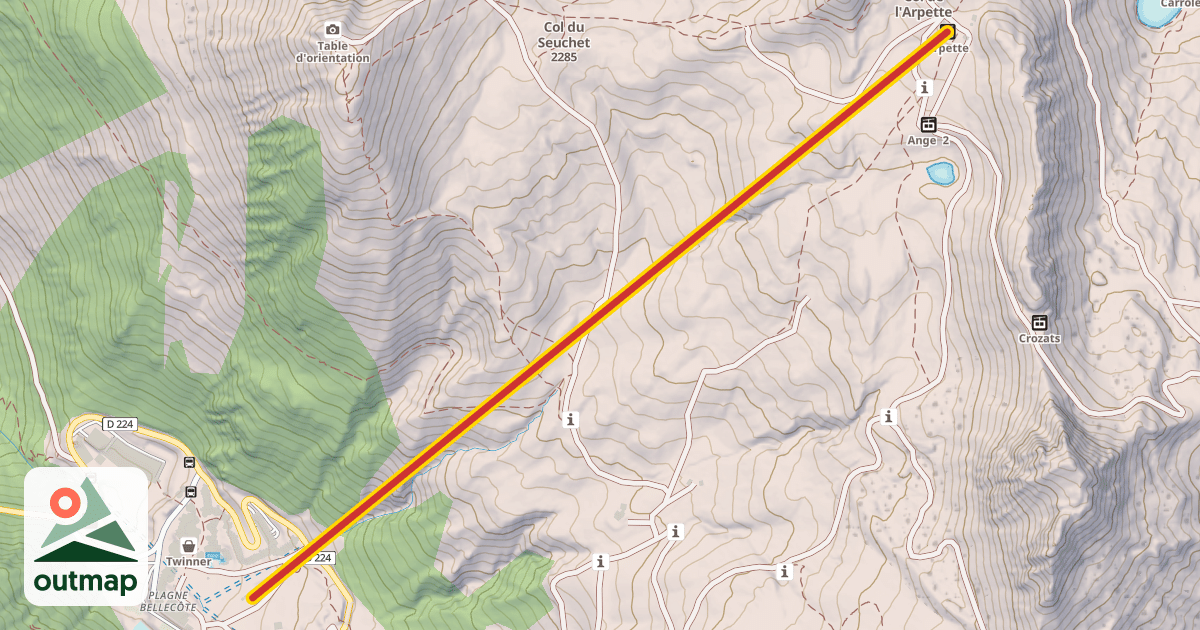 Map of Arpette