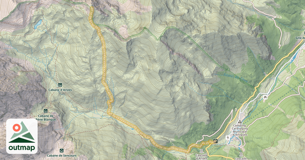Map of Pic de Ballonque — Artigues