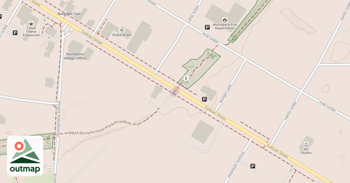 Map of D&H Canal Linear Park Towpath Trail