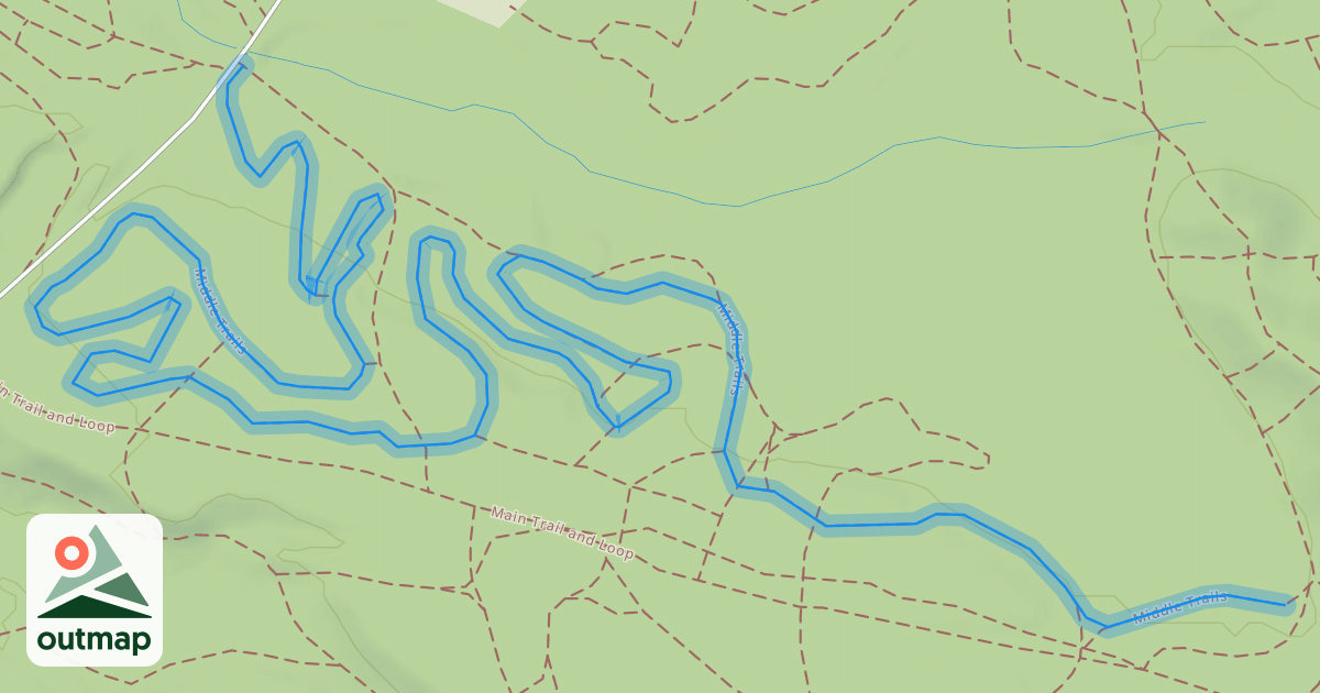 Map of Middle Trails