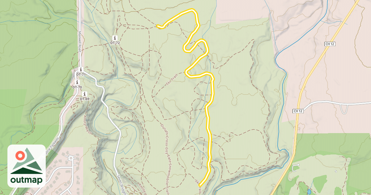 Map of Ski Trail