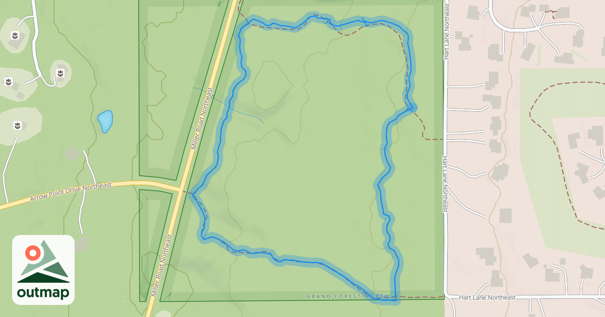 Map of Grand Forest North Trail System
