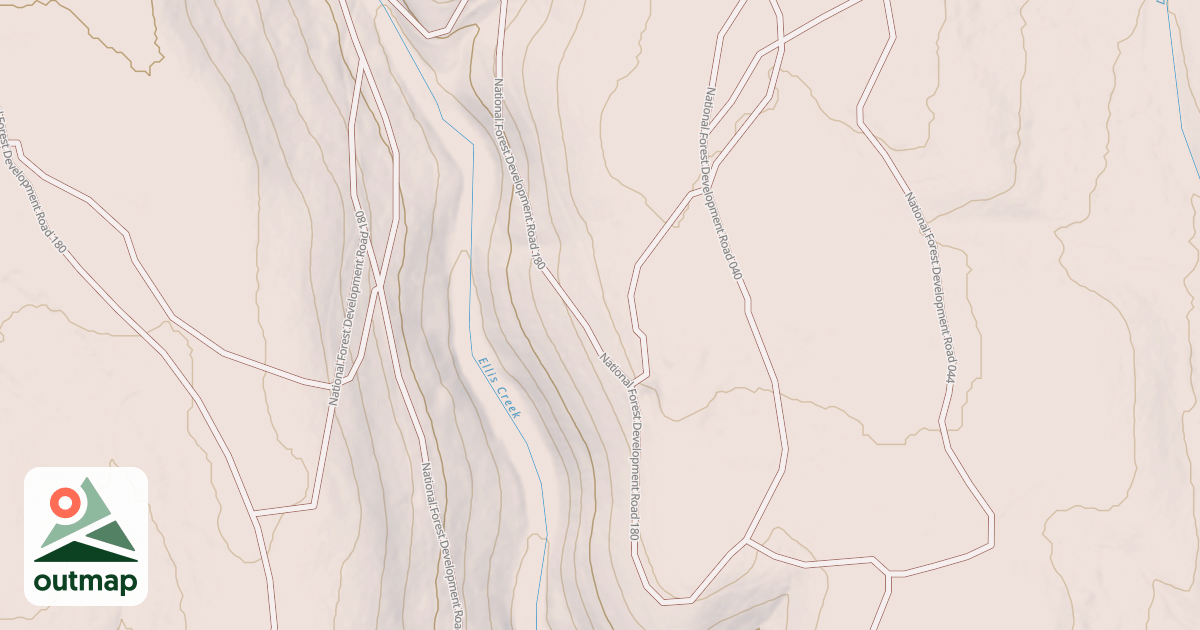 Map of USFS Motor Vehicle Use Map Roads {E1C15ED9-128F-4BDC-8050-98FE426C3111}