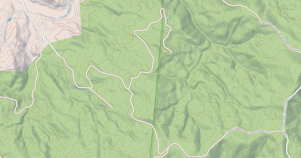 Map preview of USFS Motor Vehicle Use Map Roads {5474BE11-C5D8-4973-8858-6A2356D8B973}