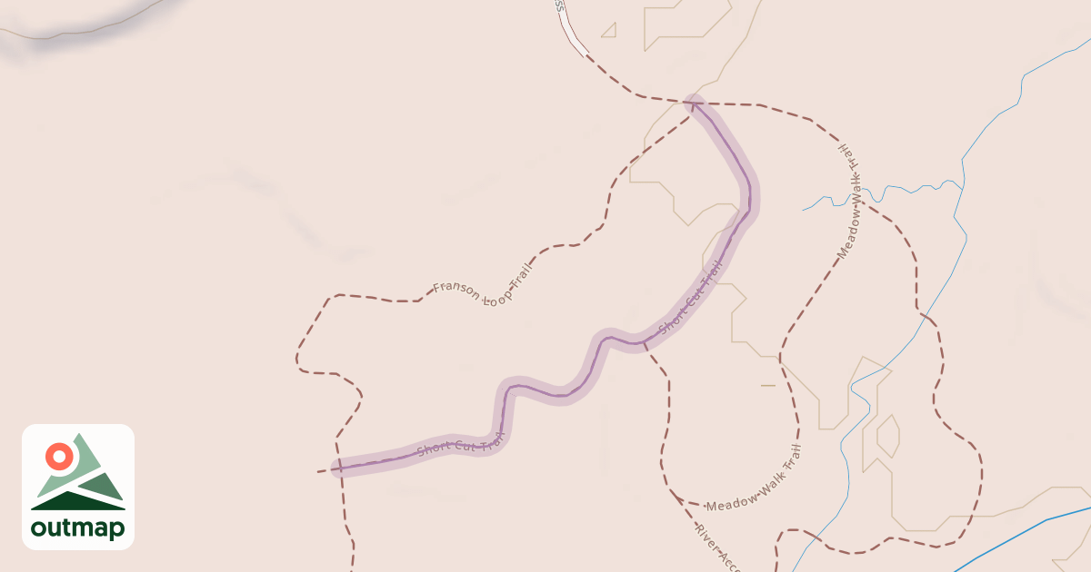 Map of Short Cut Trail