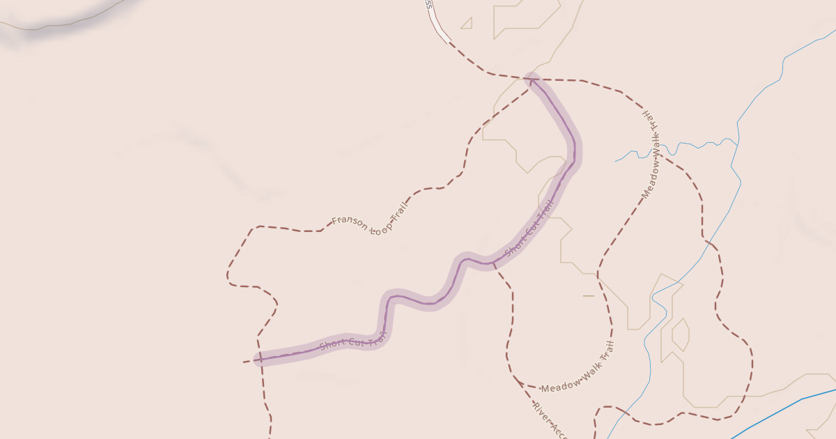 Map preview of Short Cut Trail