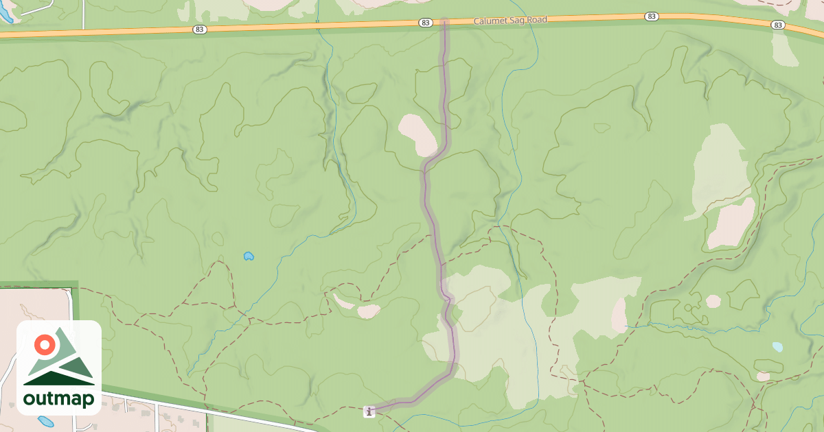 Map of Blue Unpaved Trail
