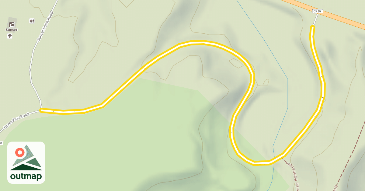 Map of Horseshoe Road (Abandoned)