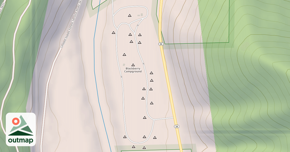 Map of BLACKBERRY CAMPGROUND
