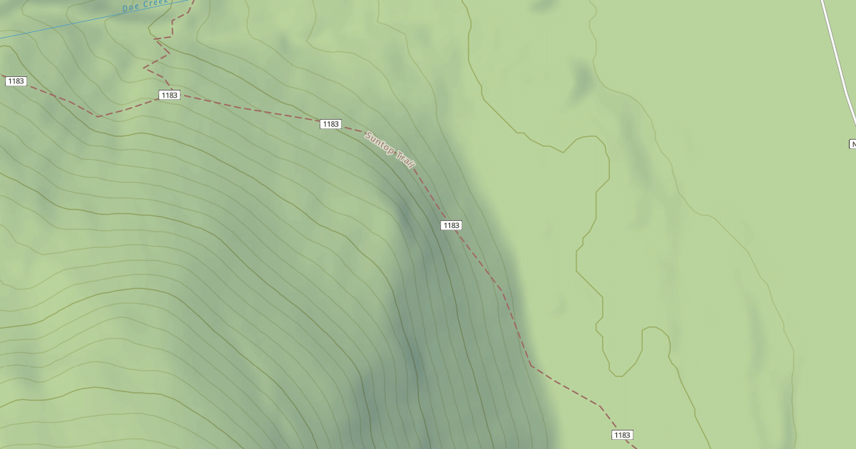 Map preview of Suntop Trail