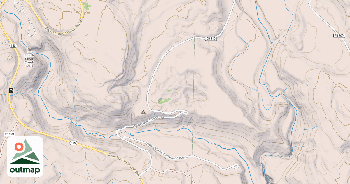 Map of NORTH CLEAR CR
