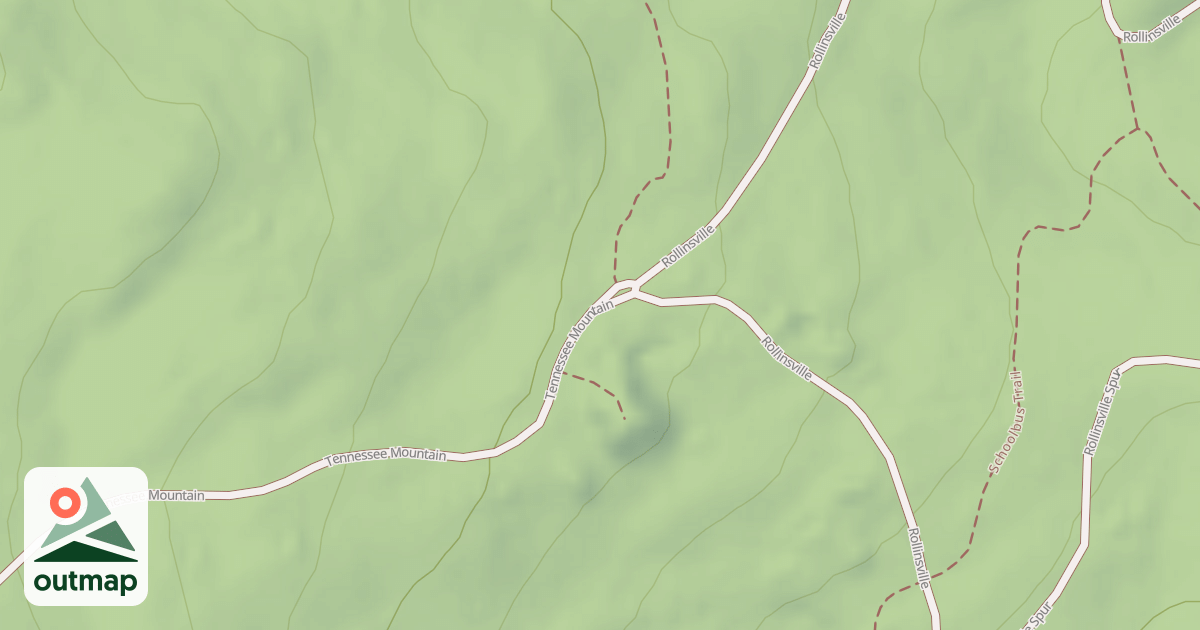 Map of TENNESSEE MOUNTAIN