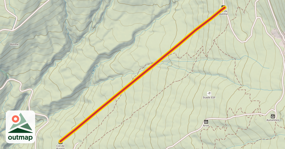 Map of Col de Balme