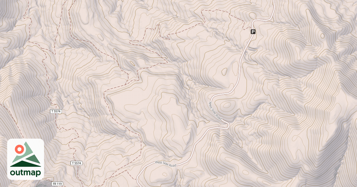 Map of UPPER DRY CYN