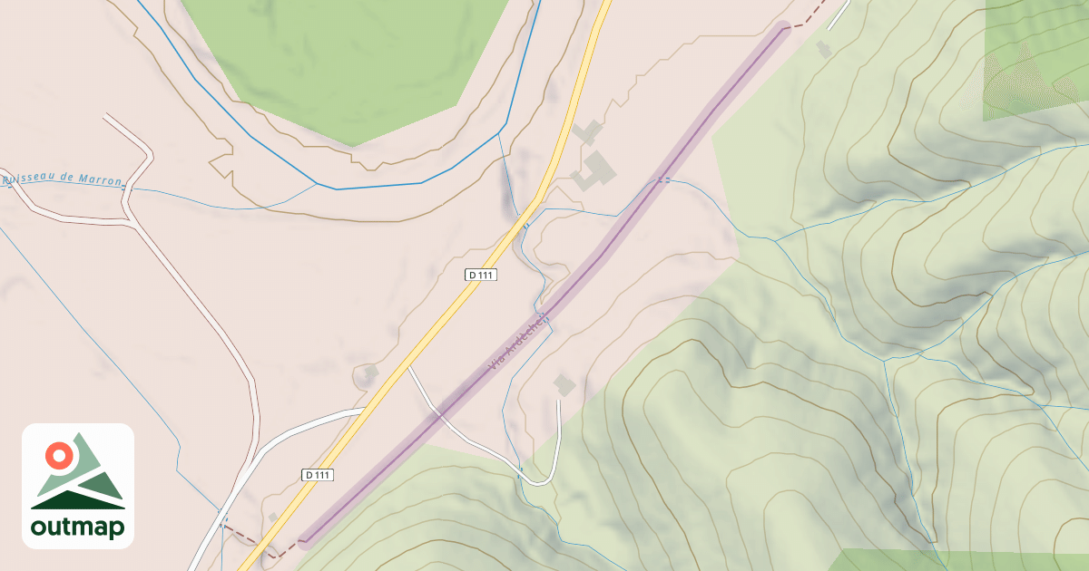 Map of Via Ardèche