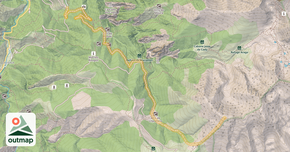 Map of Pic des Sept Hommes — Coll de Jou