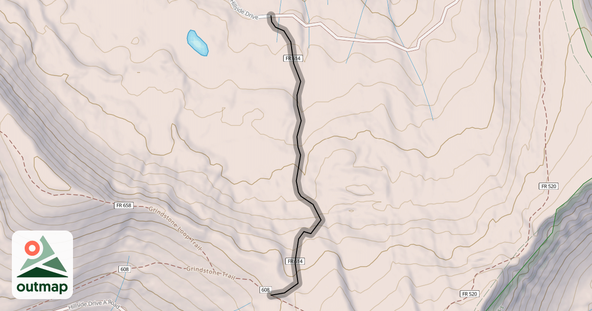 Map of Hillside Connector Trail