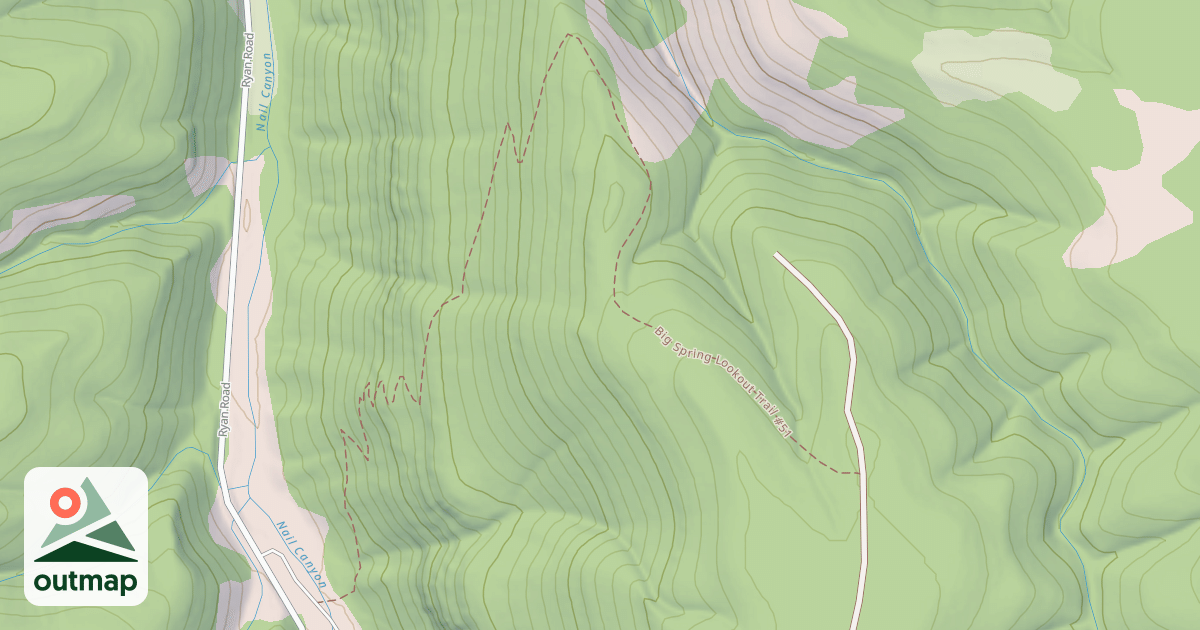 Map of BIG SPRING LOOKOUT