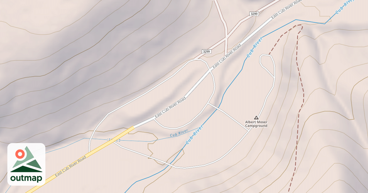 Map of CUB RIVER SNOW PARKING